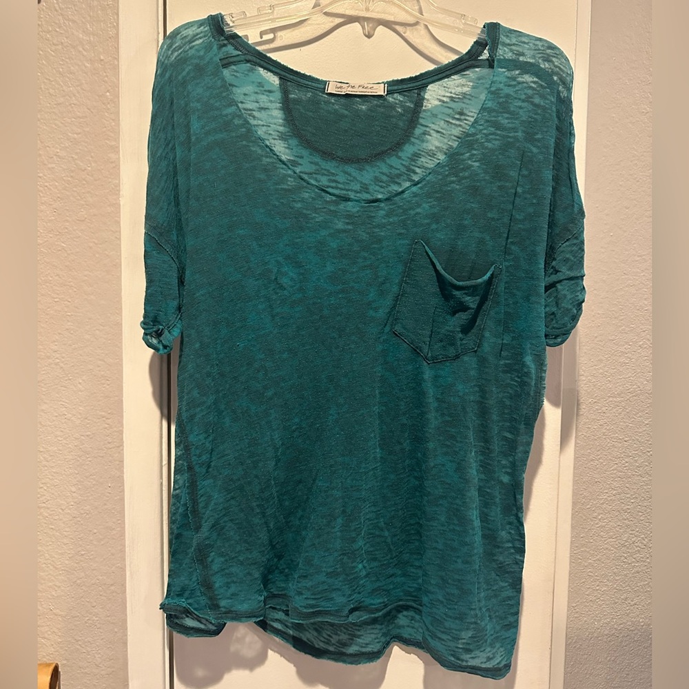 We The Free - front pocket burnout tee by Free People
